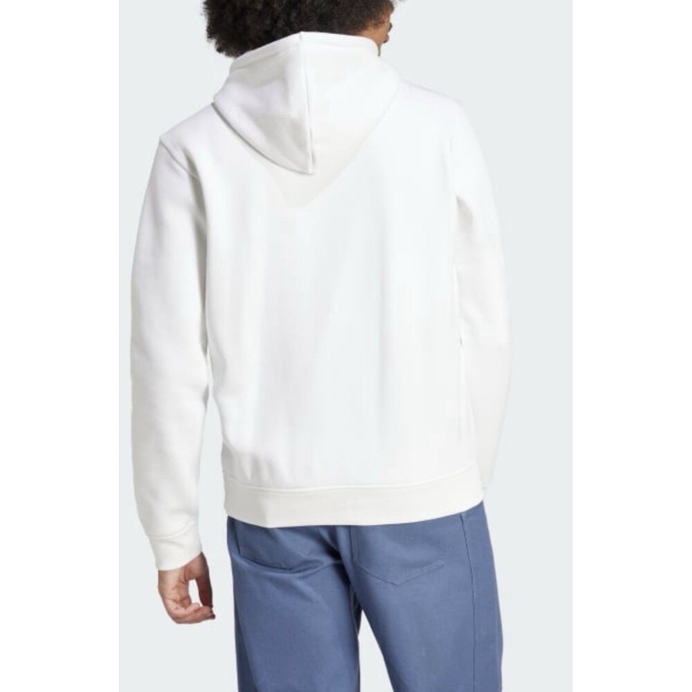 adidas men Trefoil Essentials Hoodie Size Large White - New With Tags - Picture 2 of 10